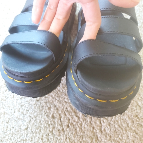 Doc Martens Blaire Strappy Leather Platform Sandals - Picture 6 of 8